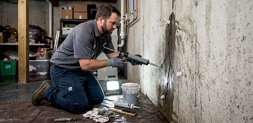 Basement Leak Repair From Inside in Banning